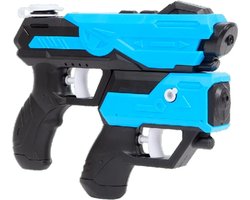 2 in 1 Waterpistool - Blauw - Kunststof - Assorti - 22 x 14 x 2 cm - Dubbelloops - Water Gun - Zomer - Speelgoed - Pret - Kinderen