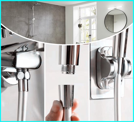 Tuyau de douche flexible et anti-pliage Ibenzoa® de 1,5 mètre avec surface facile à nettoyer
