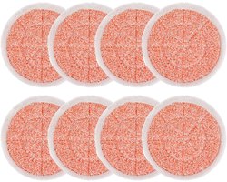 Geschikt voor Vervangende pads voor stoomreinigers, compatibel met Shark S6002UK stoomreiniger, microvezelpads voor het reinigen van hardhouten vloeren, ronde pad (verpakking van 8)