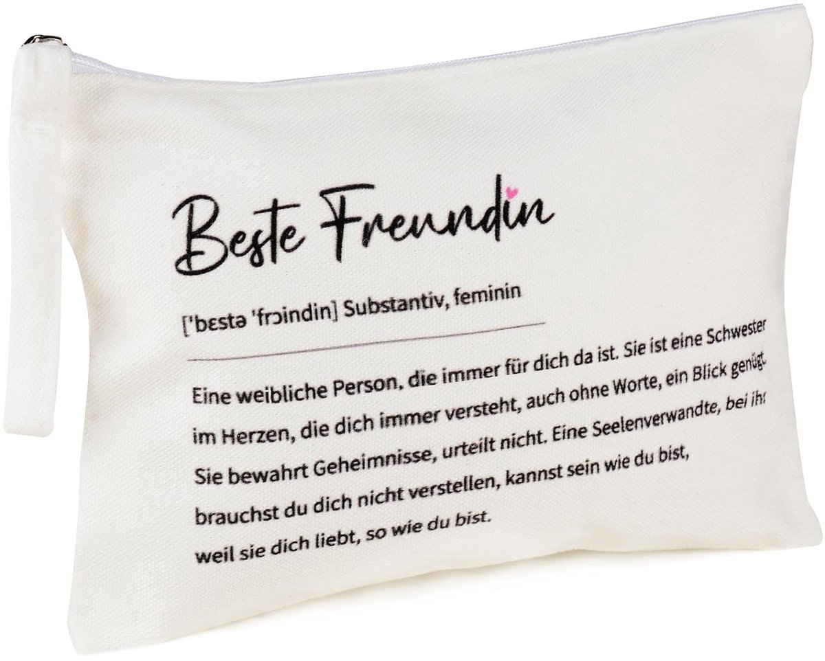 COLOFALLA Cadeaus voor beste vriendin voor verjaardag Cosmetische tas Kleine toilettas Make-up tas Etui Cadeau voor vriendin voor collega Team Bruid JGA Bruidsmeisje