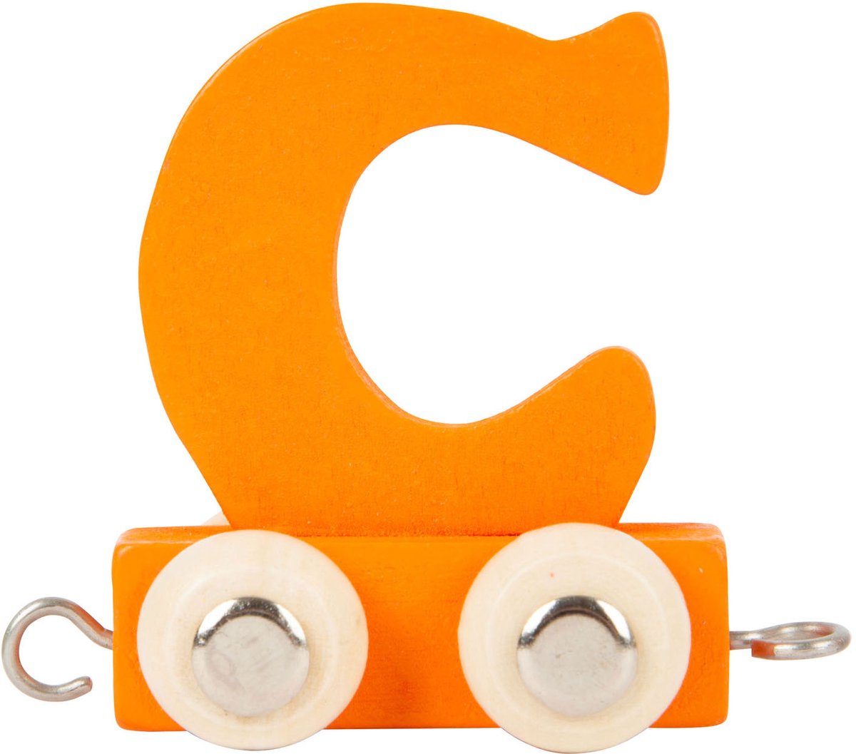 Small Foot - Houten Lettertrein Oranje - C - 12 stuks