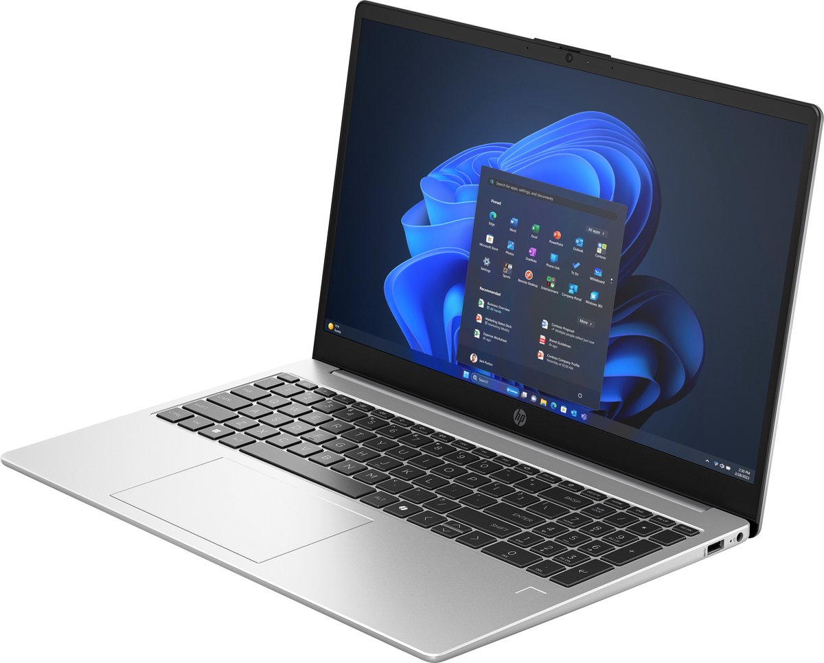 HP 250R G10 - 15.6" FHD IPS - Intel Core 5 120U - 16GB Geheugen - 512GB M.2 SSD - Toetsenbordverlichting - Vingerafdrukscanner - Windows 11 Pro — afbeelding 2