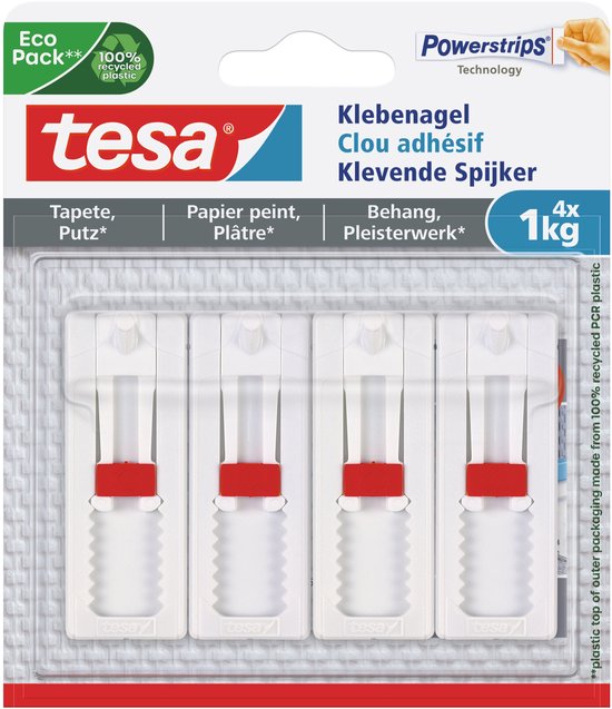tesa 77774 Platte kabel verstelbaar Wit Inhoud: 4 stuk(s)