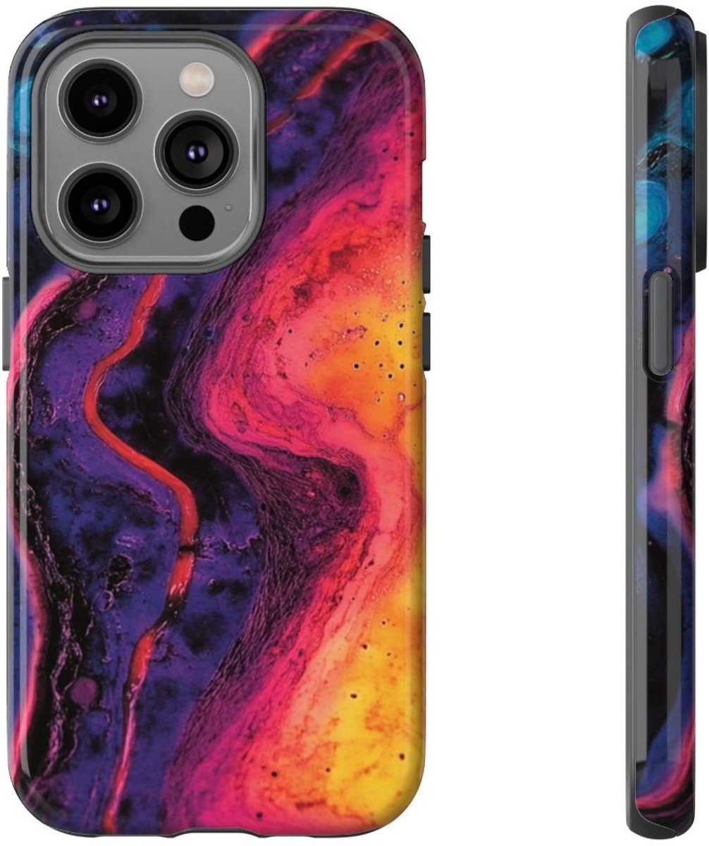Abstracte Kleurrijke Vloeibare Kunst – Telefoonhoesje Geschikt voor iPhone 14 Pro