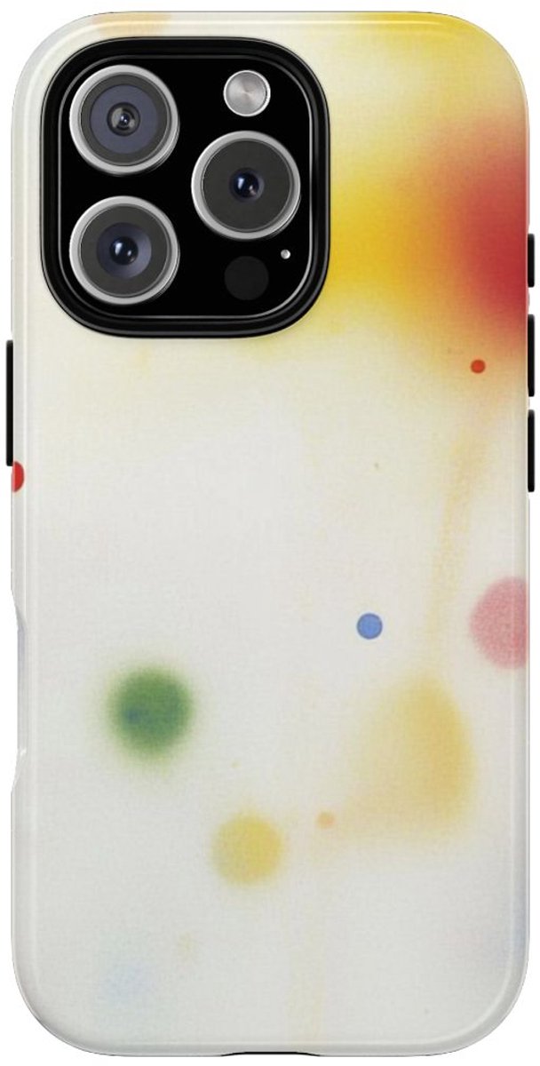 Kleurrijke Abstracte Vervage Stippen – Telefoonhoesje Geschikt voor iPhone 16 Pro
