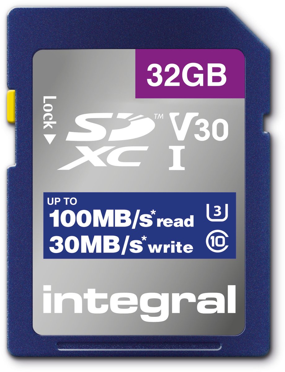 Geheugenkaart integral sdhc-xc 32gb high speed | 1 stuk