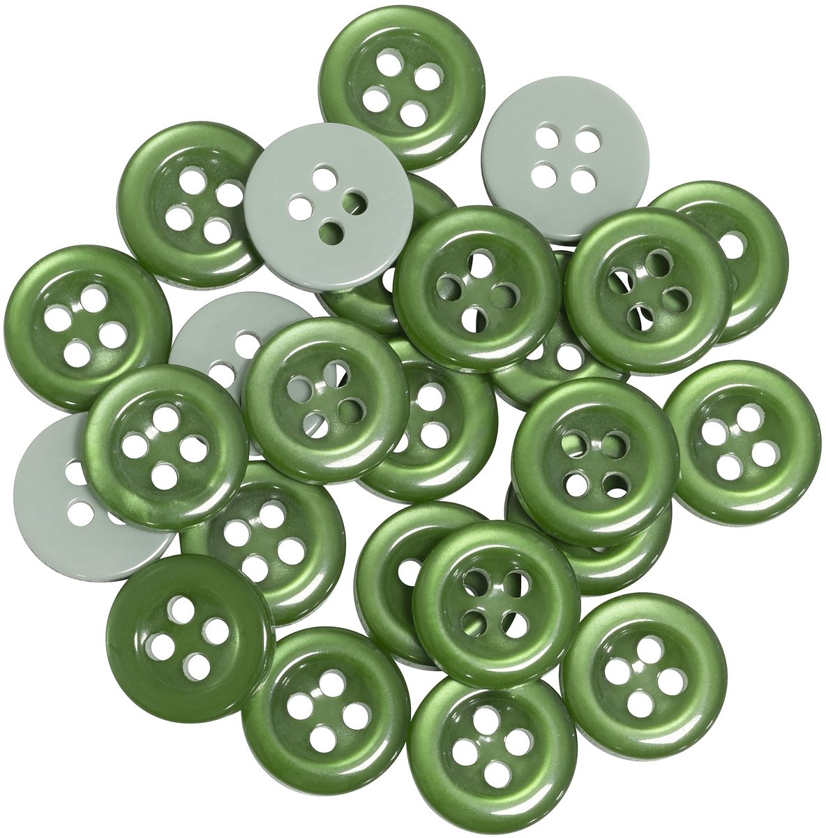 AERZETIX - C67929 - 25-pack ronde naaiknopen Ø11,5x2,5 mm met 4 gaten 18L L18 met rand - kleur donkergroen - gemaakt van kunststof - opening 1,8 mm - fournituren naaien kleding decoratie