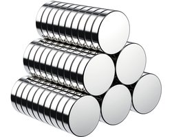 BUSATIA Magneten, 60 stuks ronde magneten minimagneten voor magneetborden, whiteboards, magneetborden, prikborden, inclusief opbergdoos (10x2 mm)