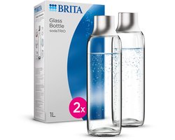 BRITA - SodaTRIO - Soda - Glazen Fles - Accessoire Voor Sodamaker 2-Pack