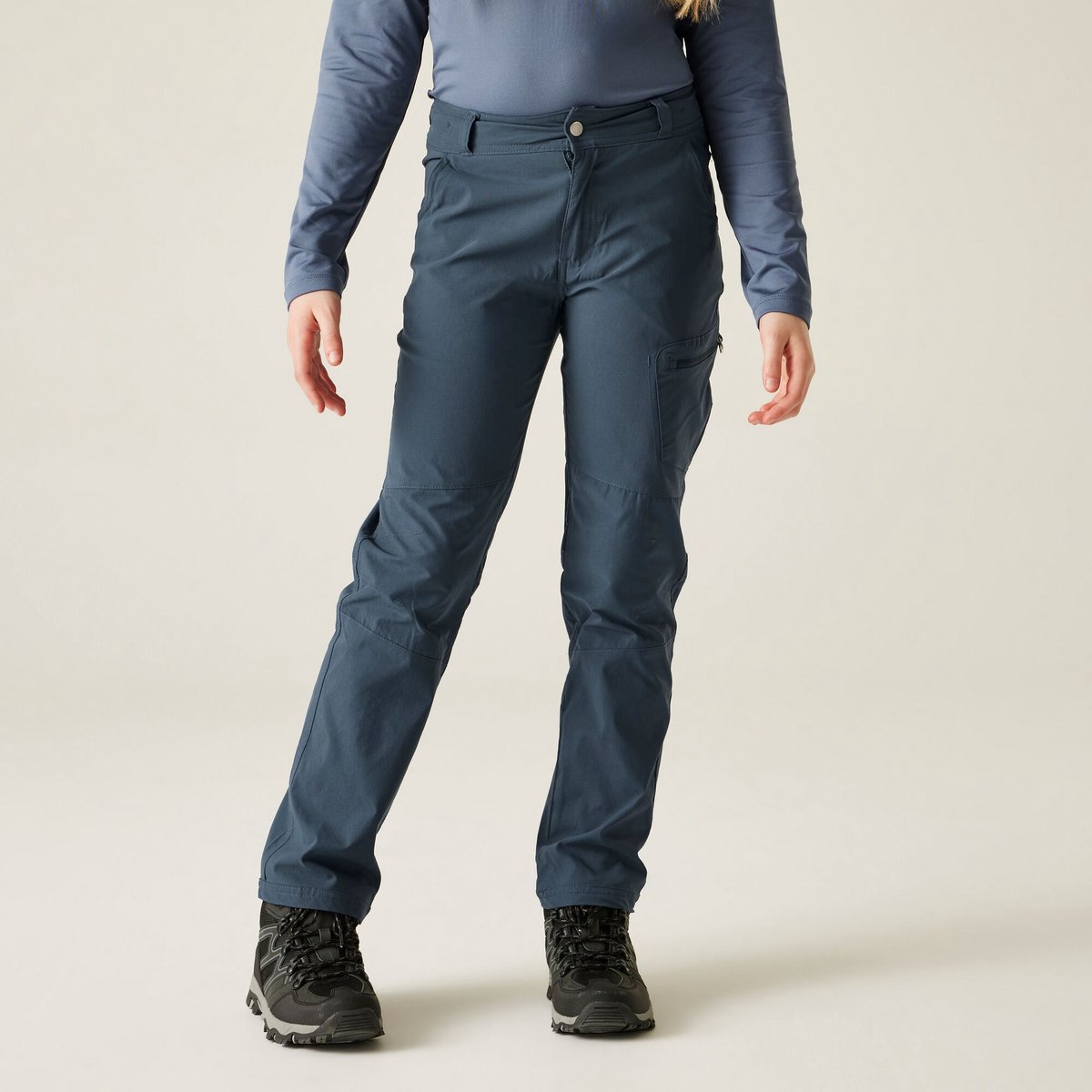 Broek Wandelen Kinderen Waterbestendig Lichtgewicht Sneldrogend Blauw