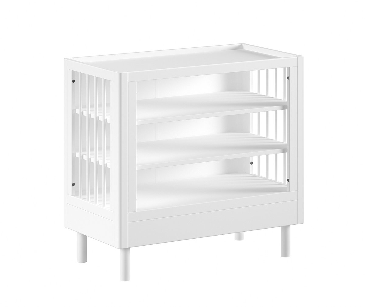 Verzorgingstafel Forrest - 100x55x95cm - Wit Beukenhout - Vipack - Verzorgingstafel - Wit - Hout