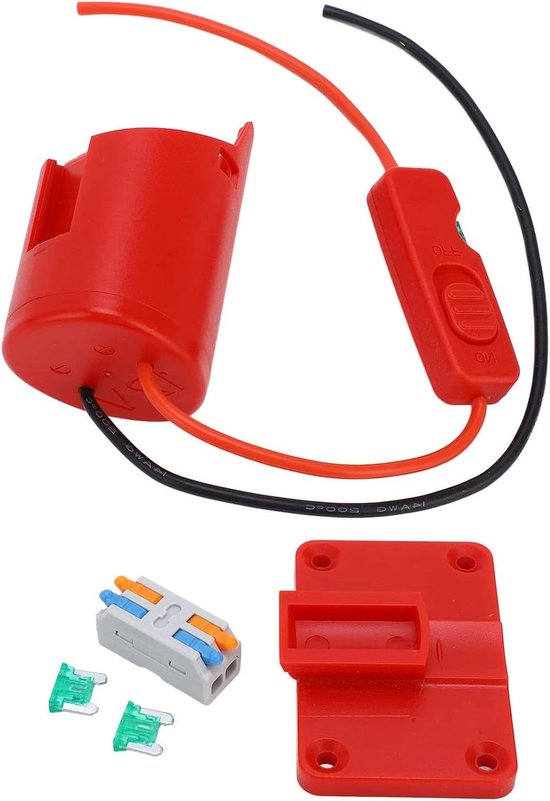 Batterijadapter 12V M12 Lithium Met Zekering En Schakelaar - Converter Voor Elektrisch Gereedschap