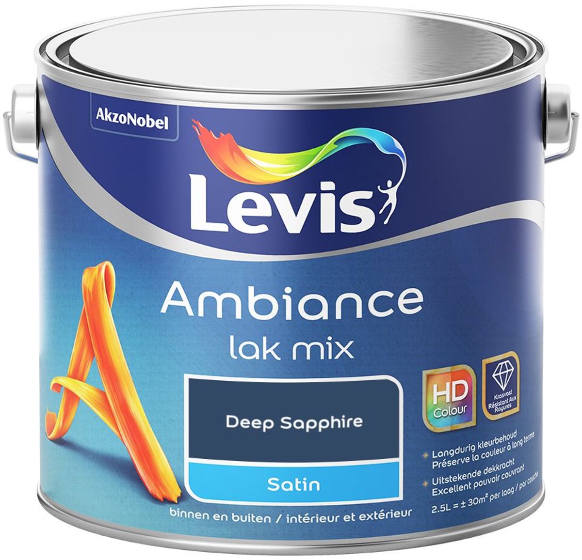 Levis - Ambiance Lak Satin Mix - Deep Sapphire - Mengverf - 2,5 L