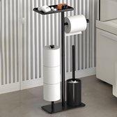 Saniclear Nero toiletborstel met wandhouder mat zwart