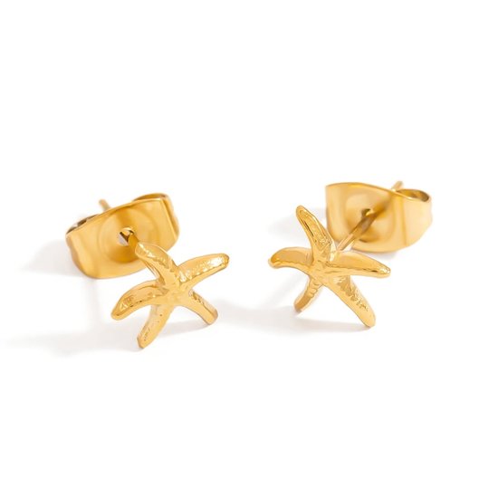 Clips d'oreilles Bijoutheek Summer Vibe Étoile de mer Or Goud