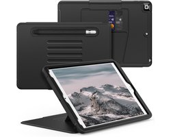 Tablet Hoes Geschikt Voor iPad 5e / 6e generatie Zwart - iPad Hoes 5e, 6e, Air 1e, Air 2e Generatie - 9.7 inch (2017/2018) hoes met Multi-Angle Magnetic Stand, Auto Sleep/Wake, Pencil Houder - Extra Stevig - Schokbestendig