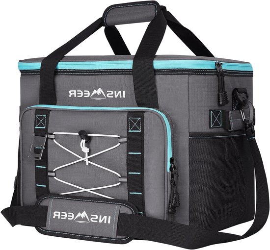 Grote Opvouwbare Koelbox op Wielen - 40L Geïsoleerde Trolley Tas voor