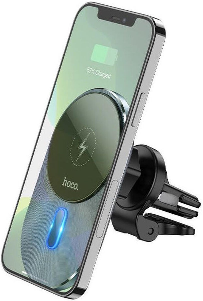 Hoco Magnetische Ventilatierooster MagSafe Telefoonhouder Auto 15W Zwart