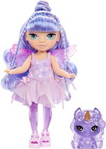 Rainbow High Littles Rainbow Fantasy-elfjes en diertje – Amethyst, kleine, poseerbare, paarse pop van 14 cm en Pegasus, fantasie-eenhoorn met verwisselbare elfenvleugels. Cadeau voor kinderen van 4+ jaar