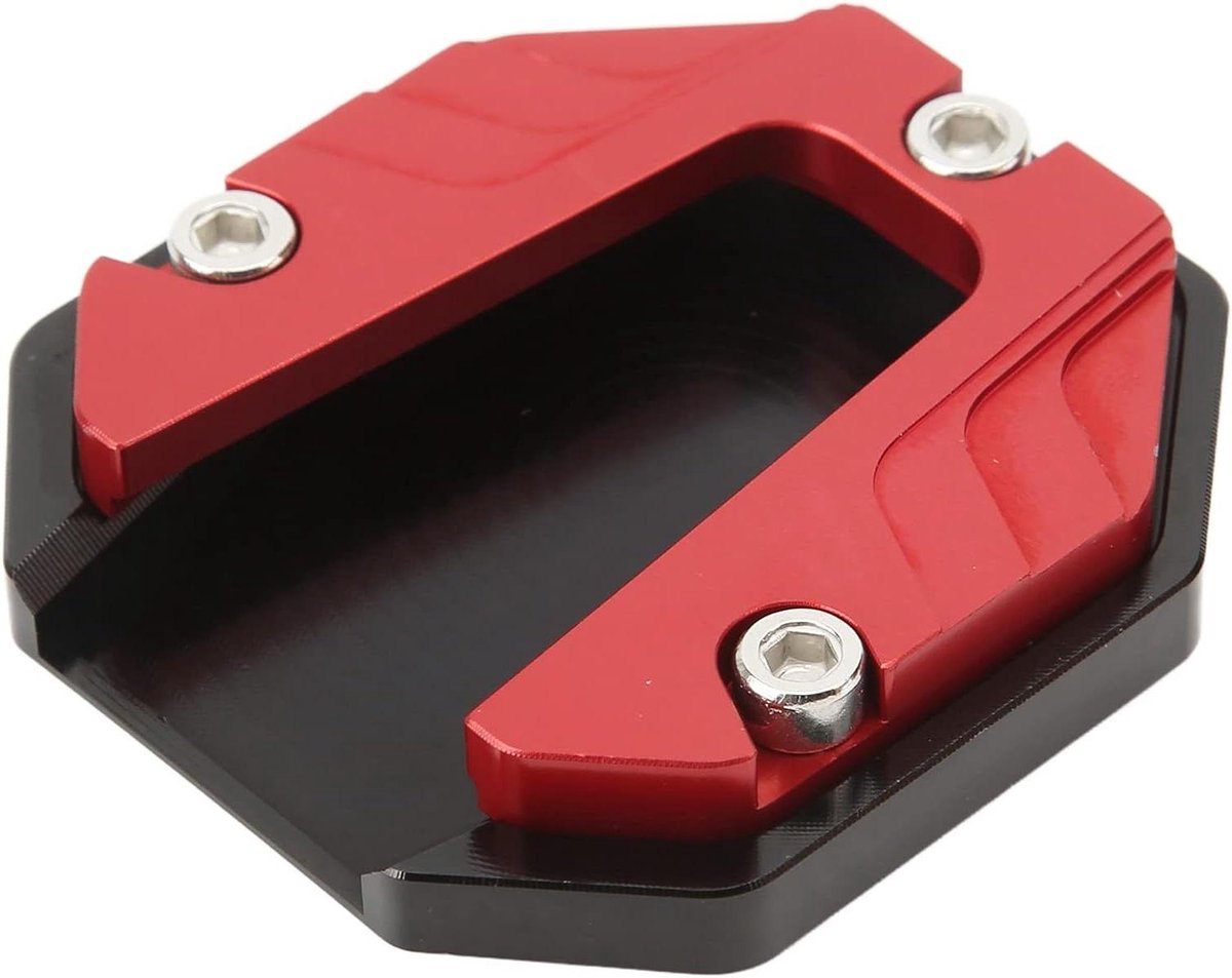 Allecto Plus - Motorfiets Zijstandaard Plaat Pad voor Hoge Sterkte Standaard - Rood