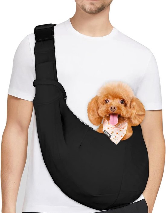 PETCUTE Handsfree schoudertas voor honden, draagtas voor honden met tas