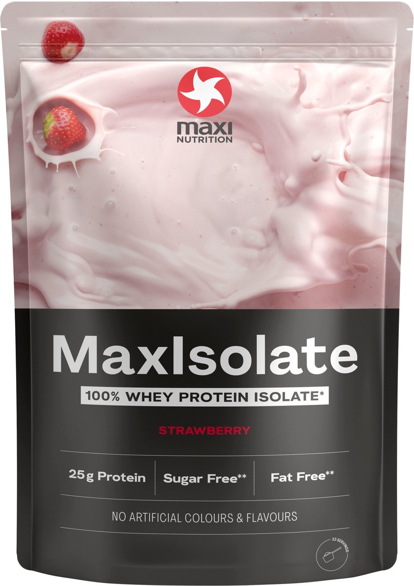 Maxi Nutrition Eiwit Isolaat Aardbei (1000 gr)
