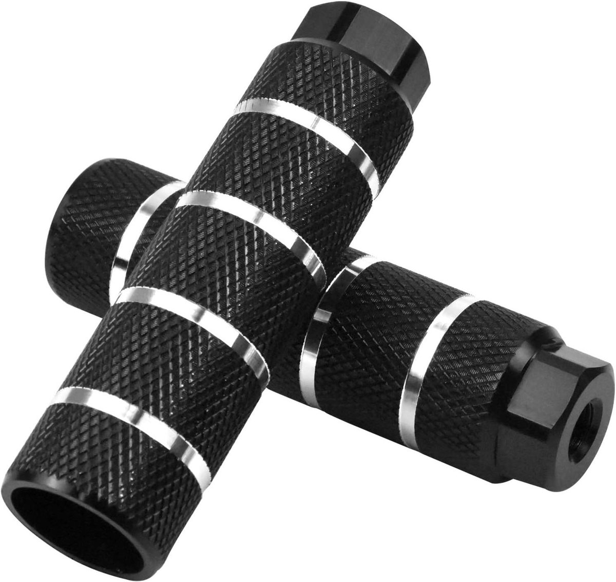 Fietsvoetsteunen - 2 stuks - Voor BMX-stuntpegs, antislip achtervoetpedalen - Zwart