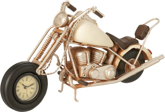 J-Line decoratie Moto Antique - metaal - wit