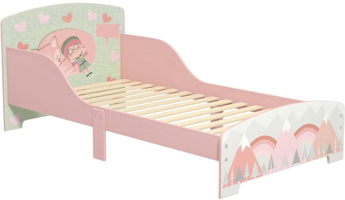 Thuys – Grondbed – Huisbed – Bed – 77cm x 143cm x 60cm – Roze