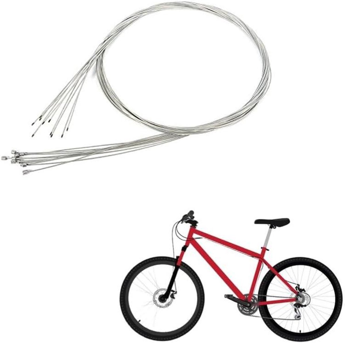 Allecto Plus - Schakelkabel voor fietsen 2 m - geschikt voor mountainbikes en racefietsen