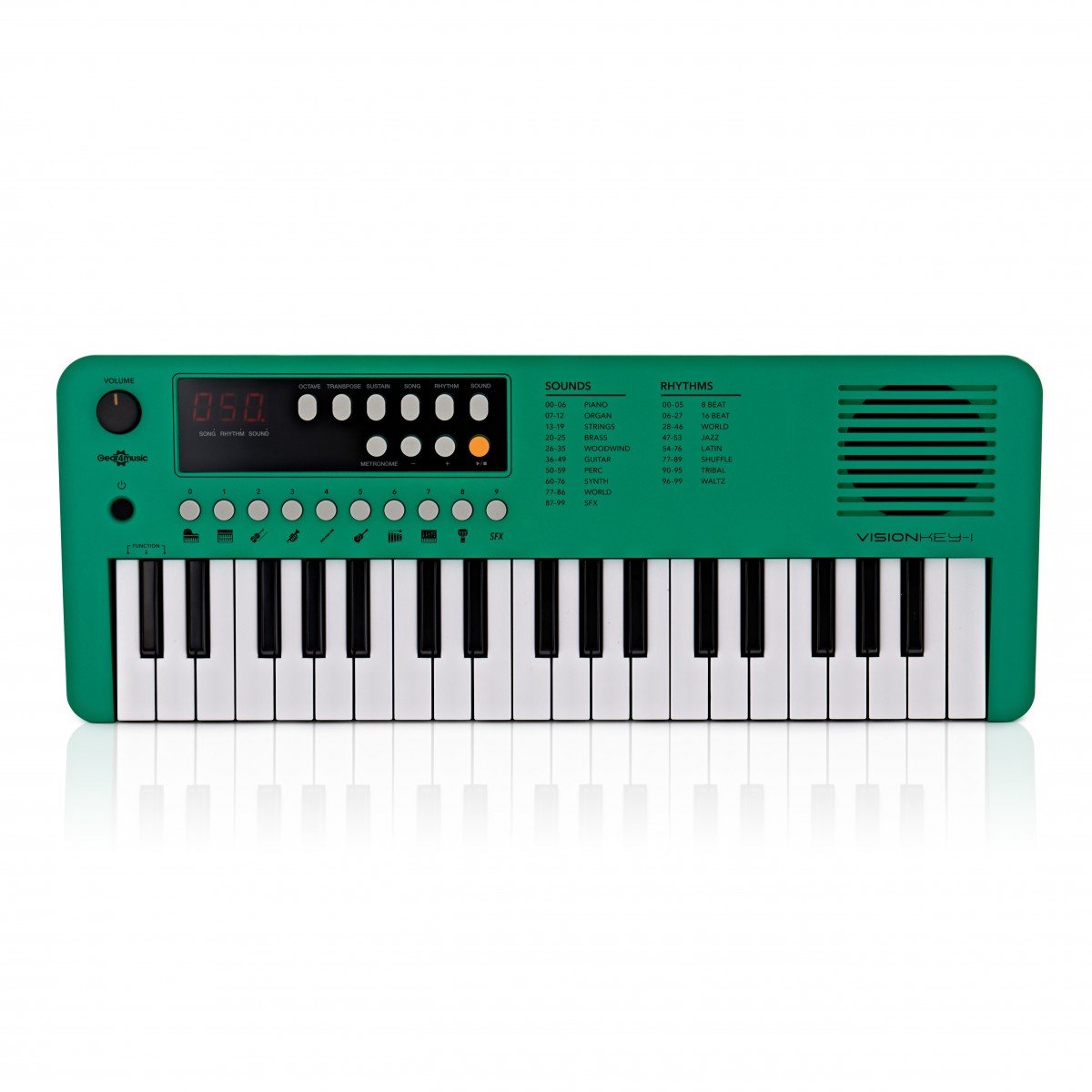 VISIONKEY-2 49-toets Draagbaar Keyboard, Wit en Koptelefoonset VISIONKEY-2 49-toets Draagbaar Keyboard, Wit en Koptelefoonset