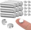 Allecto Plus - 100 Stuks Mini-Magneten 8 mm x 3 mm voor Knutselen, Koelkast, Magneetbord en Doe-Het-Zelf - Sterke Whiteboardmagneten - Set van 100 magneten