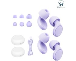 LifeStages - Loop Earplugs - 2 Paar Zachte Siliconen Oordopjes - Voor Slapen En Ruisonderdrukking 25db - Herbruikbare Gehoorbescherming Voor Concert, Focus, Geluidsgevoeligheid - 8 Stuks In S/M/L