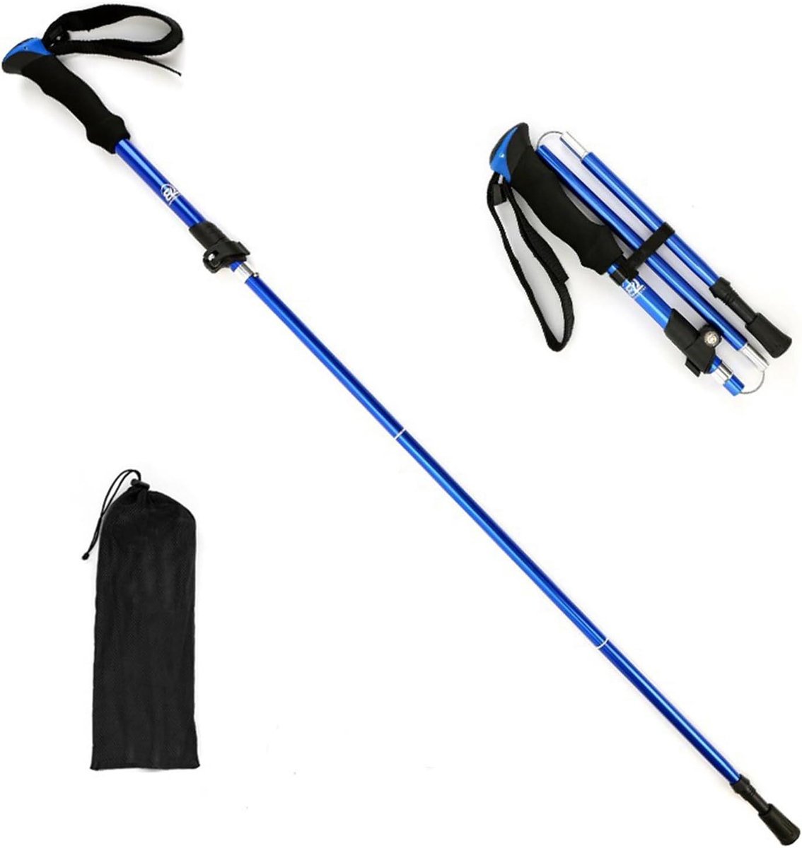 Allecto Plus - Lichtgewicht Wandelstokken voor Nordic Walking - Aluminium stok met rubberen buffer, geschikt voor dames en heren