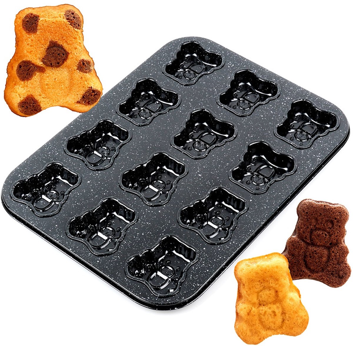 Koekjesvorm Graniet Teddyberen 35x26,5 cm - Bakvorm voor Koekjes