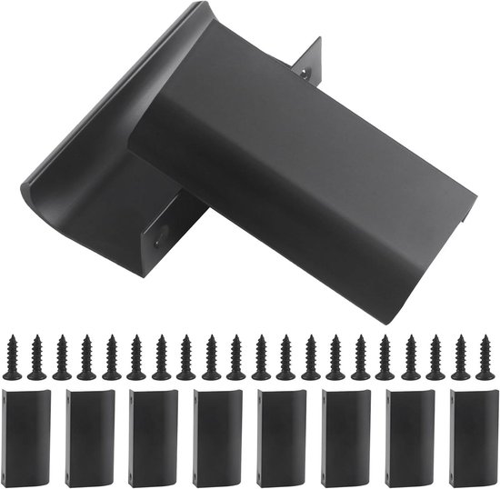 Zwarte Kastgrepen 2 Stuks Keukenkast Handgrepen Verborgen Kastdeur Grepen Onzichtbare Ladegrepen Meubelhandvatten, Aluminiumlegering (Length 300mm