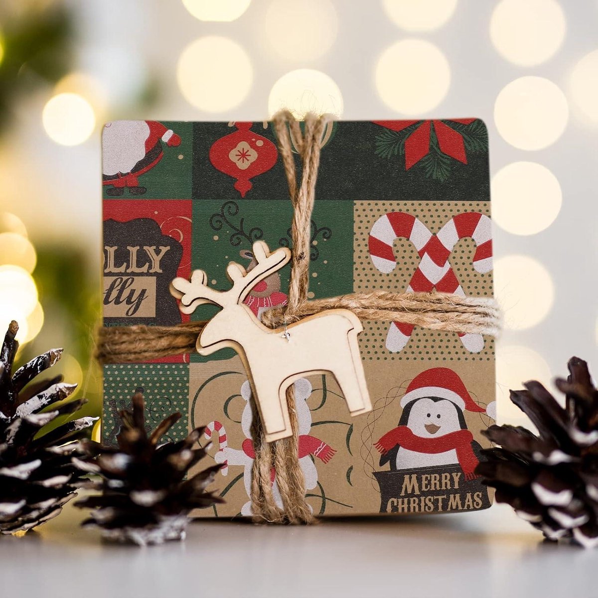 VINTERFINT kerst rol cadeaupapier, gemengde patronen blauw, 3x0.7 m/2.10 m² - België