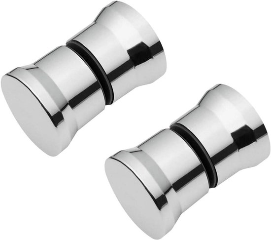 Douche deurknop handvat 2 paar ronde chromen deurgreep voor douchewand