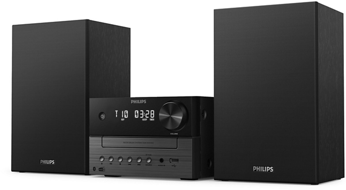 PHILIPS TAM3505M2 Micro-muzieksysteem, Bluetooth, cd-speler, USB, Auracast FM en DAB-radio, 85% PCR-materiaal