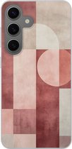 Telefoonhoesje samsung Galaxy S24 hoesje - Figuren - Abstract - Roze - Siliconen Telefoonhoesje Telefoonhoesje