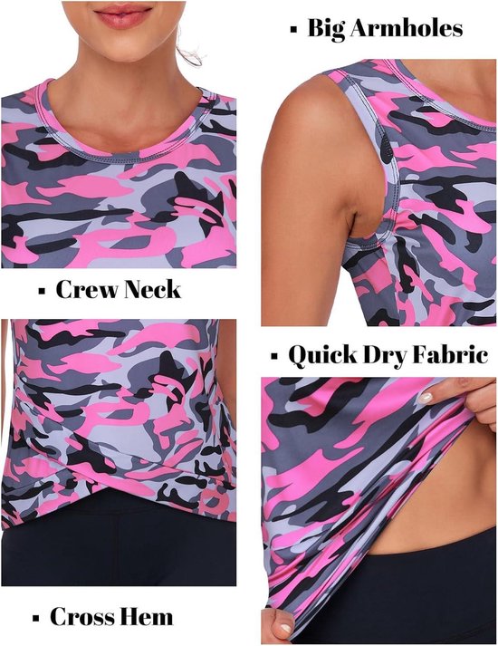 Workout Tank Tops Vrouwen - Mouwloze Gym Sport Yoga Atletische — afbeelding 3