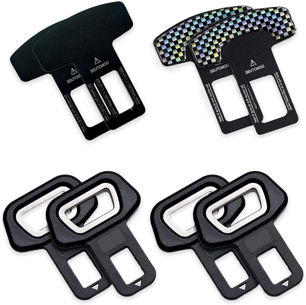 Pack van 8 Auto Onderdelen - Plastic - Ijzer en Koolstofvezel voor Truck Vans - Zwart