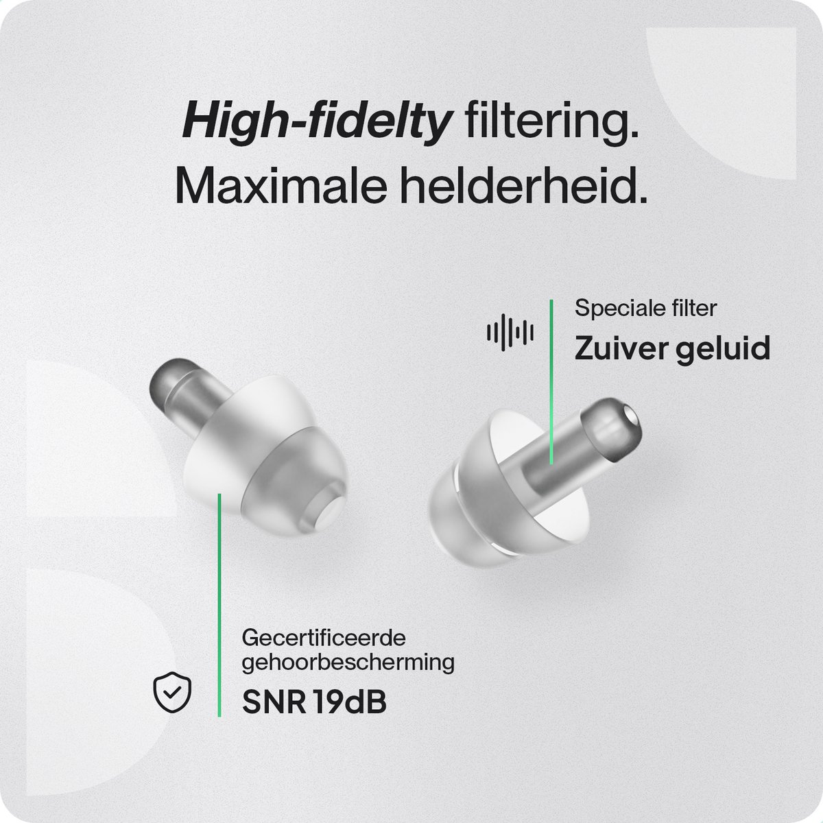 Sköld Transparante Oordopjes 2 stuks Gehoorbescherming met Helder Geluid – Oordoppen voor Festivals, Concerten, Clubs & Uitgaan – Earplugs – Partyplugs - 19dB Demping - Volwassen en Kinderen – foto 5