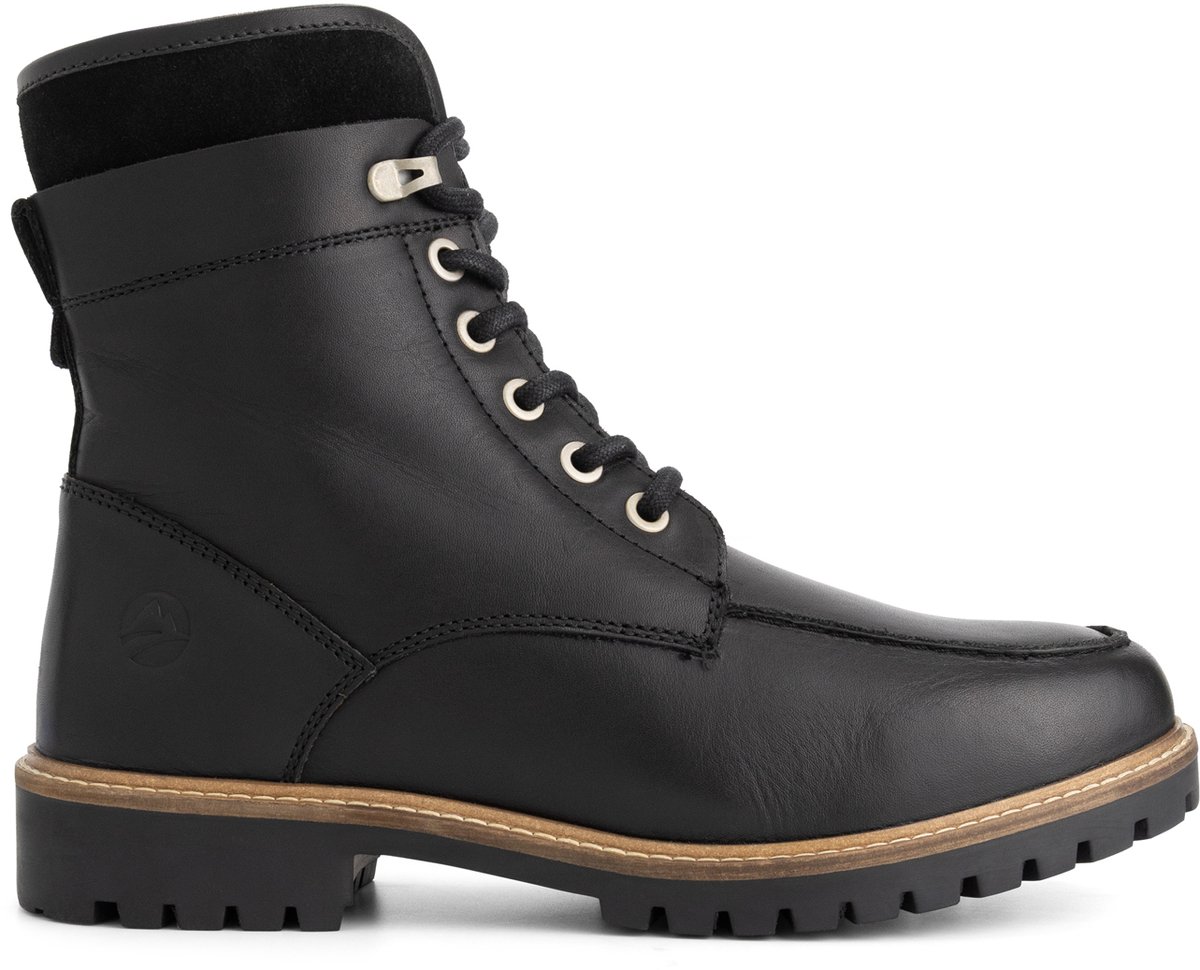 Travelin' Langstrand Heren - Veterboots - Wolgevoerd - Zwart