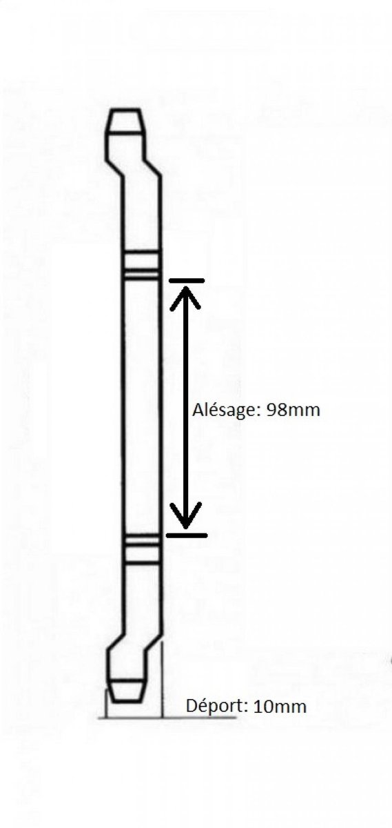 Couronne de transmission Charvin pour MBK 50 51 KANSAS 52 dts pas 415 Ø98mm Neuf