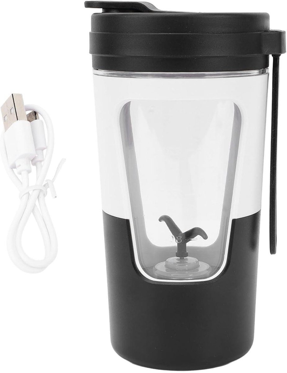 Allecto Premium - Zelf roerende mok 430 ml USB oplaadbaar - Ideaal voor op kantoor of reizen - Elektrische mengmok voor koffie - IPX5 Waterdicht - 7000 tpm - Beste kerstcadeaus