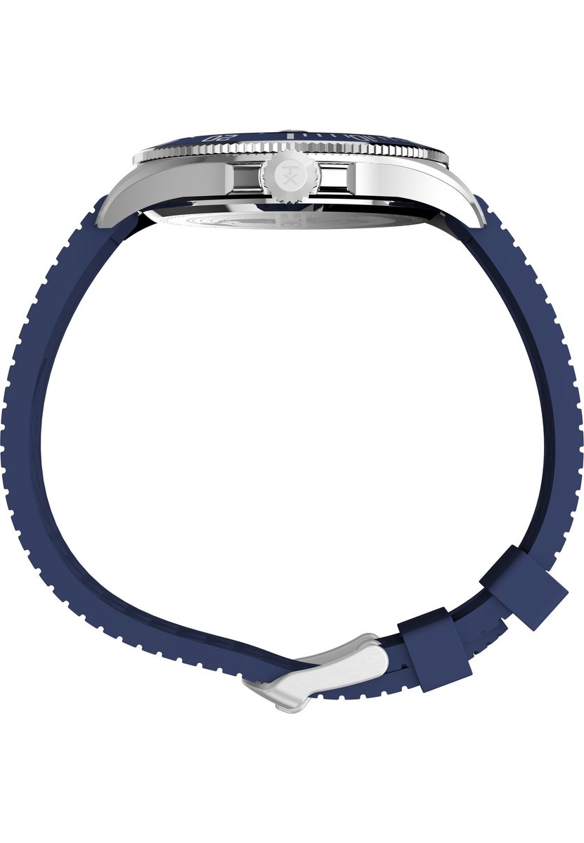 Timex Harborside Coast Quartz Analoog Horloge Blauw Kast: 100% Loodarm Messing | Armband: 100% Synthetisch Rubber 43 TW2Y05000AJ, TW2Y05300AJ