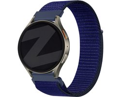 Bandz nylon band 'easy fit' 22mm - geschikt voor Polar Vantage M / V3 / Grit X - Amazfit GTR 2/3/4 - Xiaomi Watch S1 / S3 / S4 / Mi Watch / Watch 2 (Pro) - Huawei Watch GT 1/2/3/4/5 - 46mm - OnePlus Watch 1/2/3 (blauw)