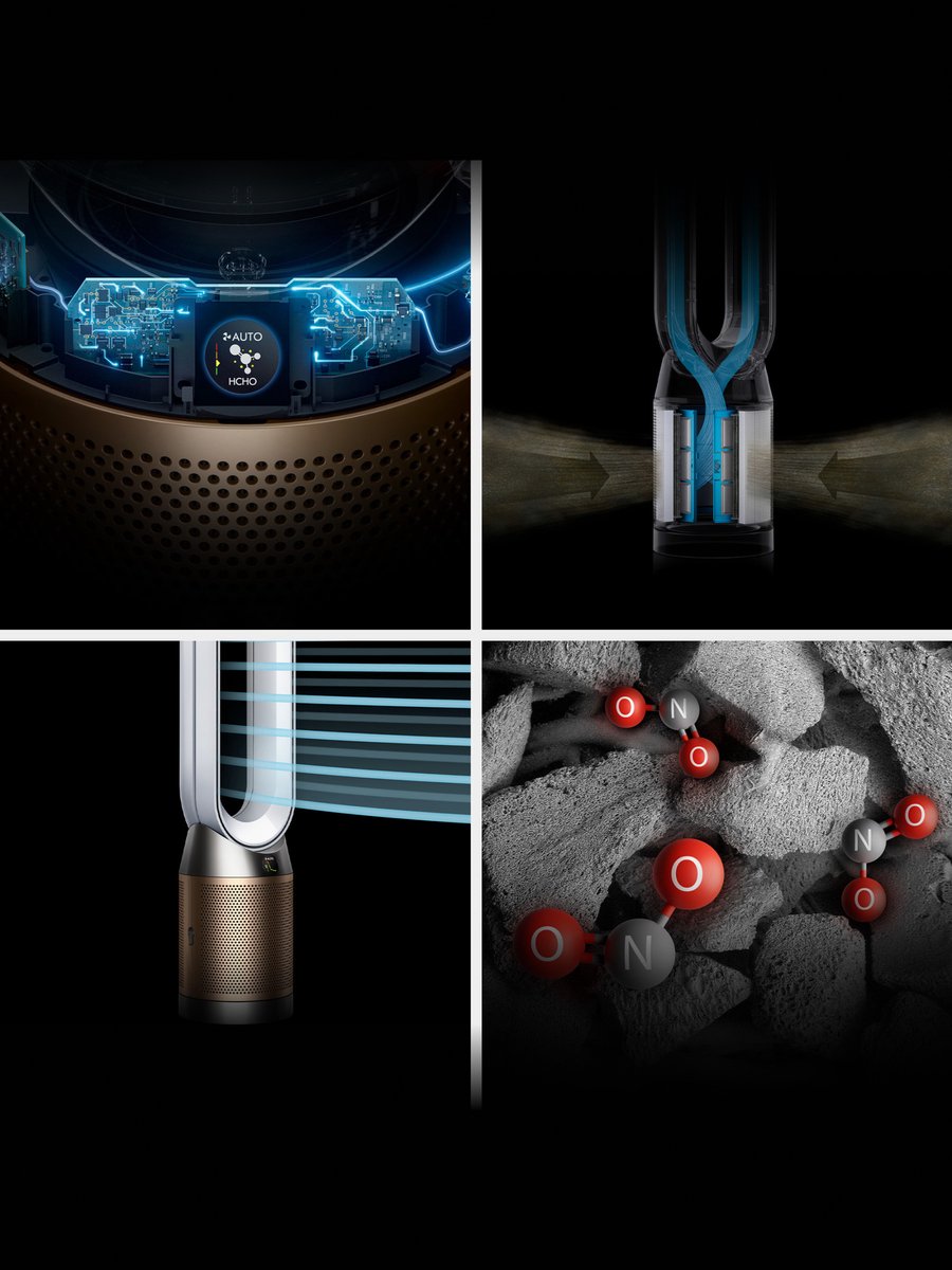 Dyson Purifier HP2 Hot+Cool De-NOx - Luchtreiniger, ventilator