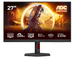 AOC G4 Q27G4SRU - QHD Fast IPS Gaming Monitor - 320hz - 1ms GtG - E-sports Design - 27 inch